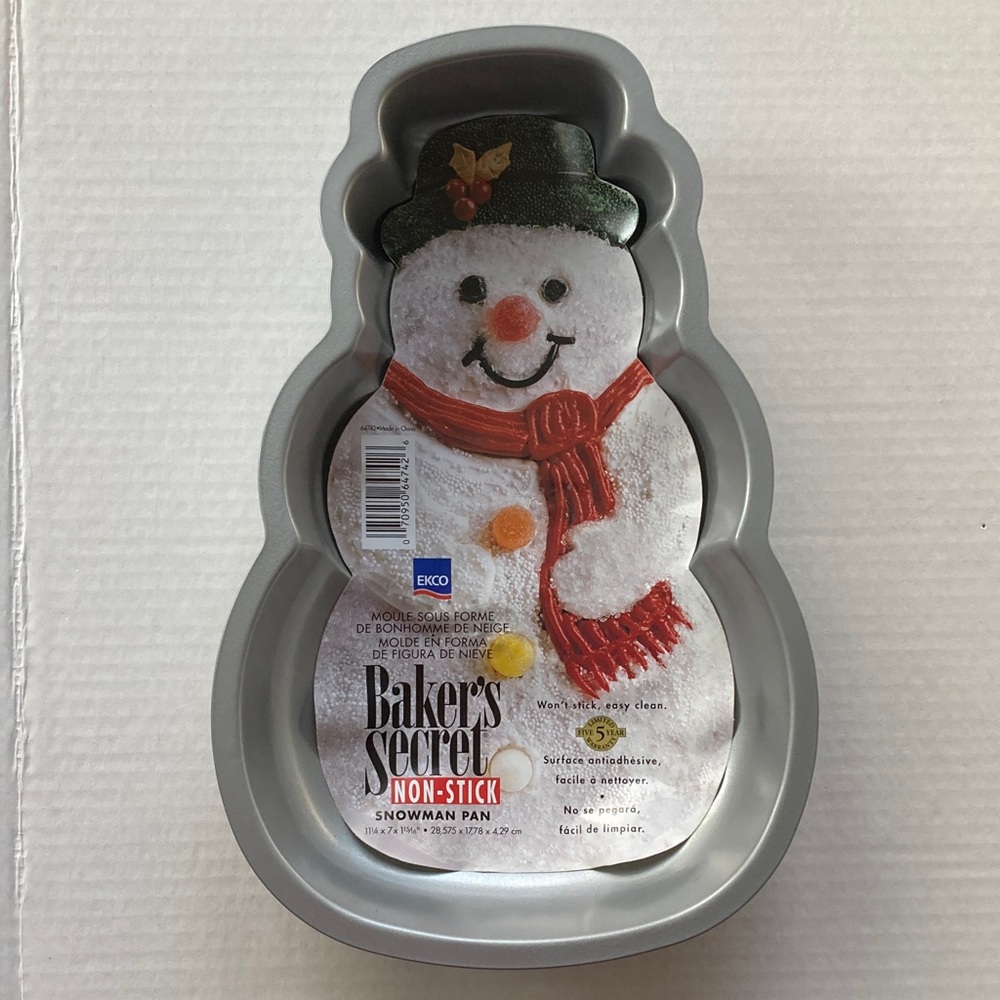 Vintage Ekco Snowman Cake Pan NOS
